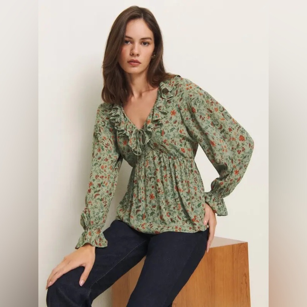NWOT Reformation Wyn Top Blouse Size 4